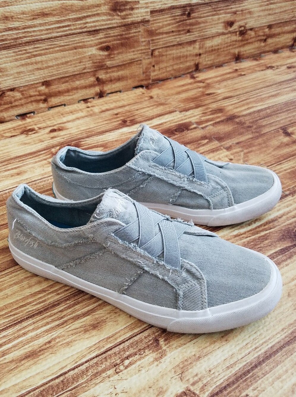 Blowfish Malibu Marley Slip On Canvas Sneakers Gray Green 9.5